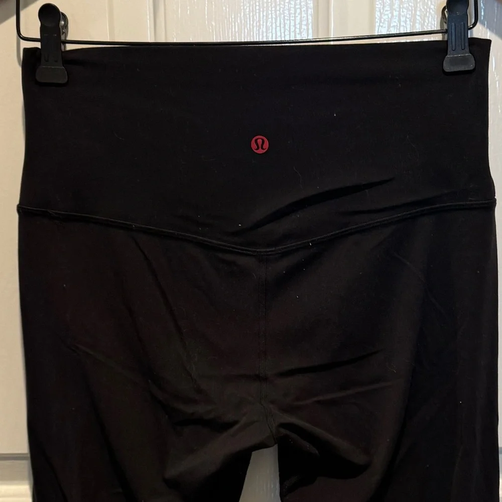 Lululemon Align Black Member Leggings with Red Accents Size 8 - Picture 7 of 13